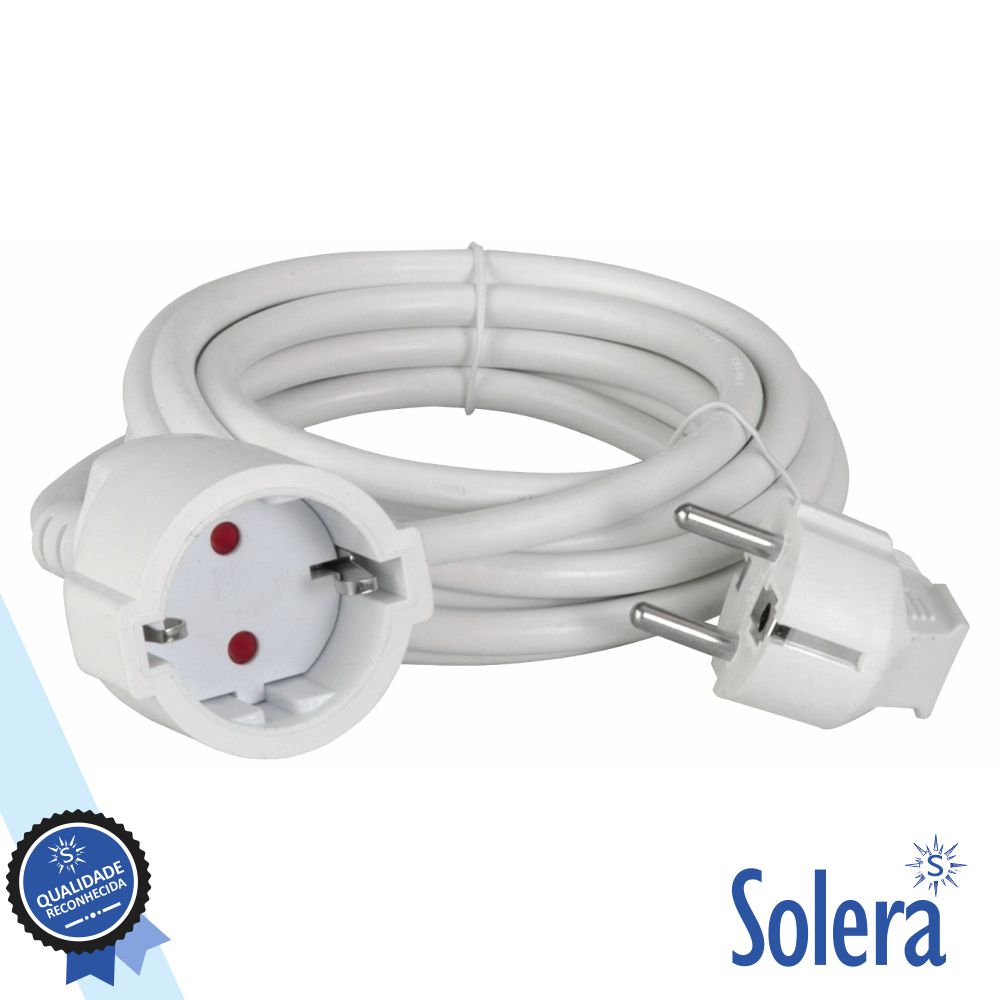 CABO EXTENSÃO TOMADA ELÉTRICA C/ 1 SAÍDA 2M 3x1.5MM BRANCO