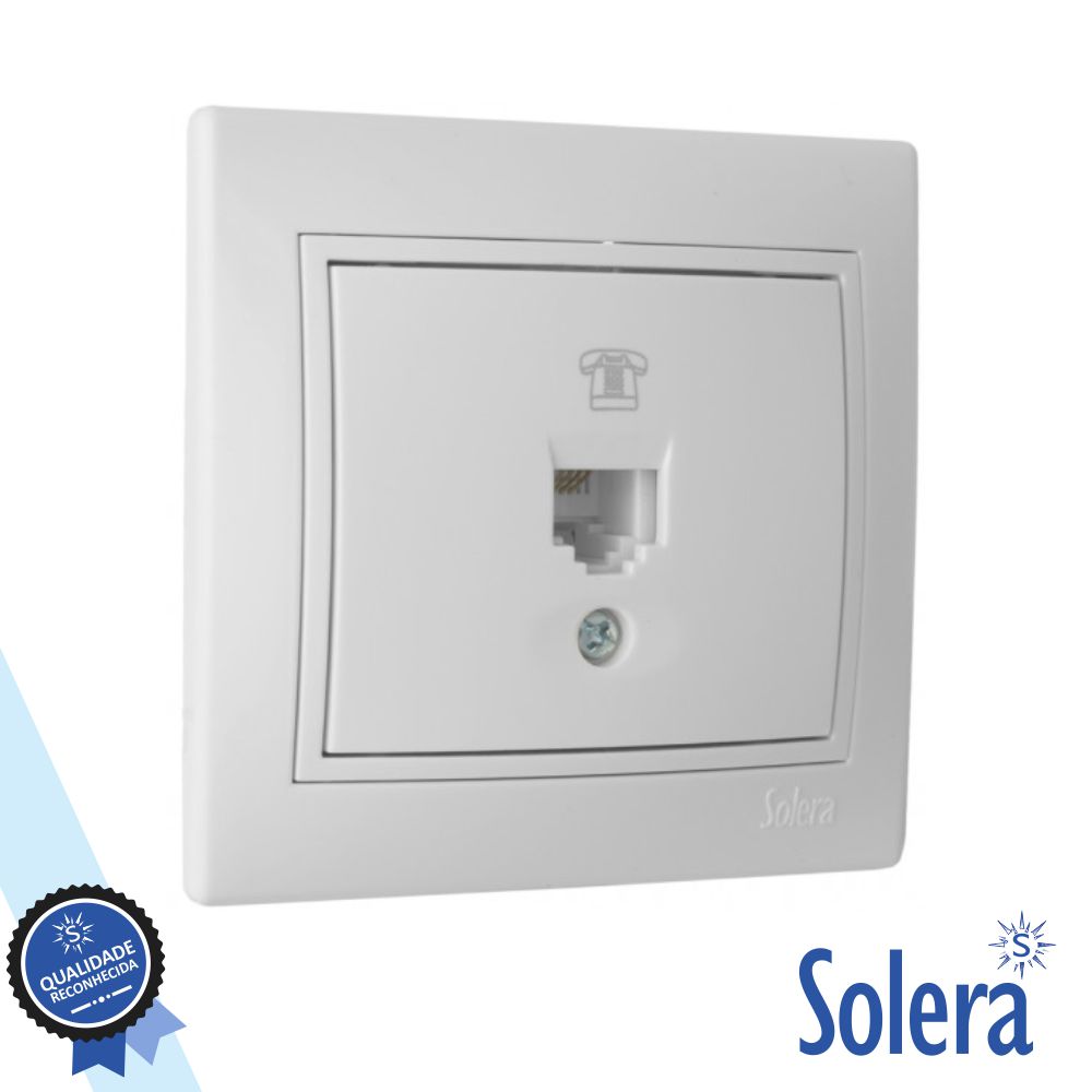 Tomada de Encastrar RJ11 c/ 1 Saída SOLERA