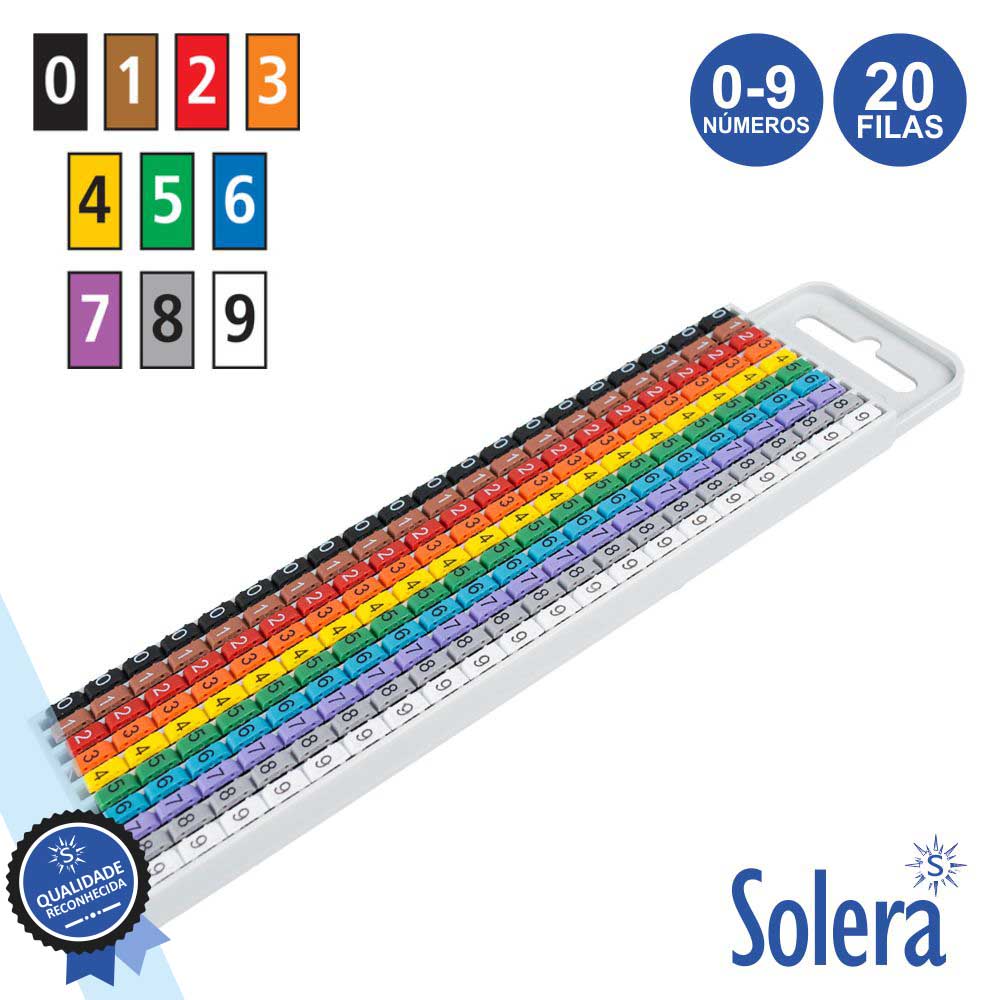 IDENTIFICADOR DE CABOS 20 FILAS DE 0 A 9 1.5-2.5MM² SOLERA