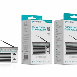 Rádio Portátil Multibanda FM/AM/SW1-2 com Antena Extensível e Bateria Recarregável SYJ-004