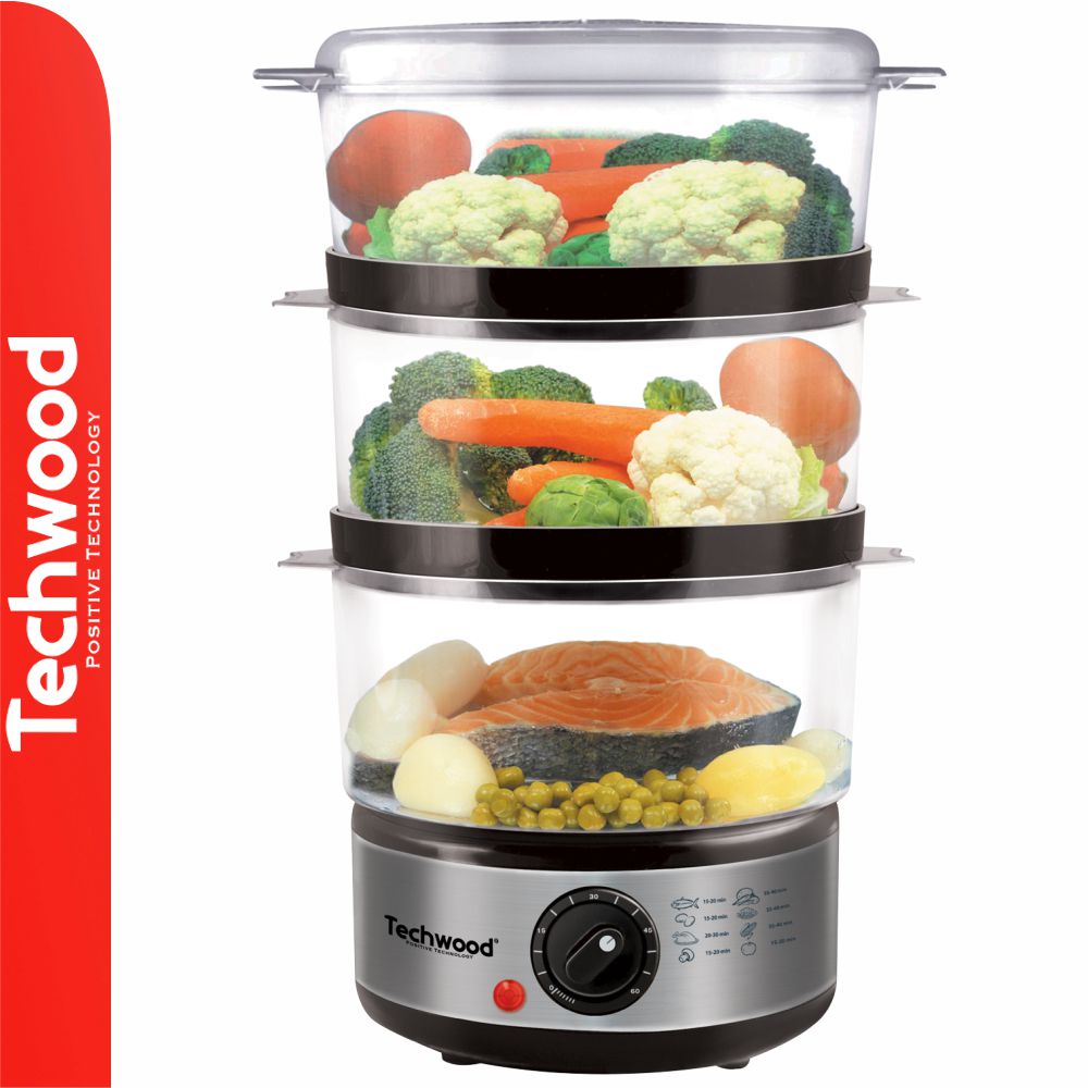 TCV-364 Cozedor a Vapor Elétrico 6L 400W Inox TECHWOOD