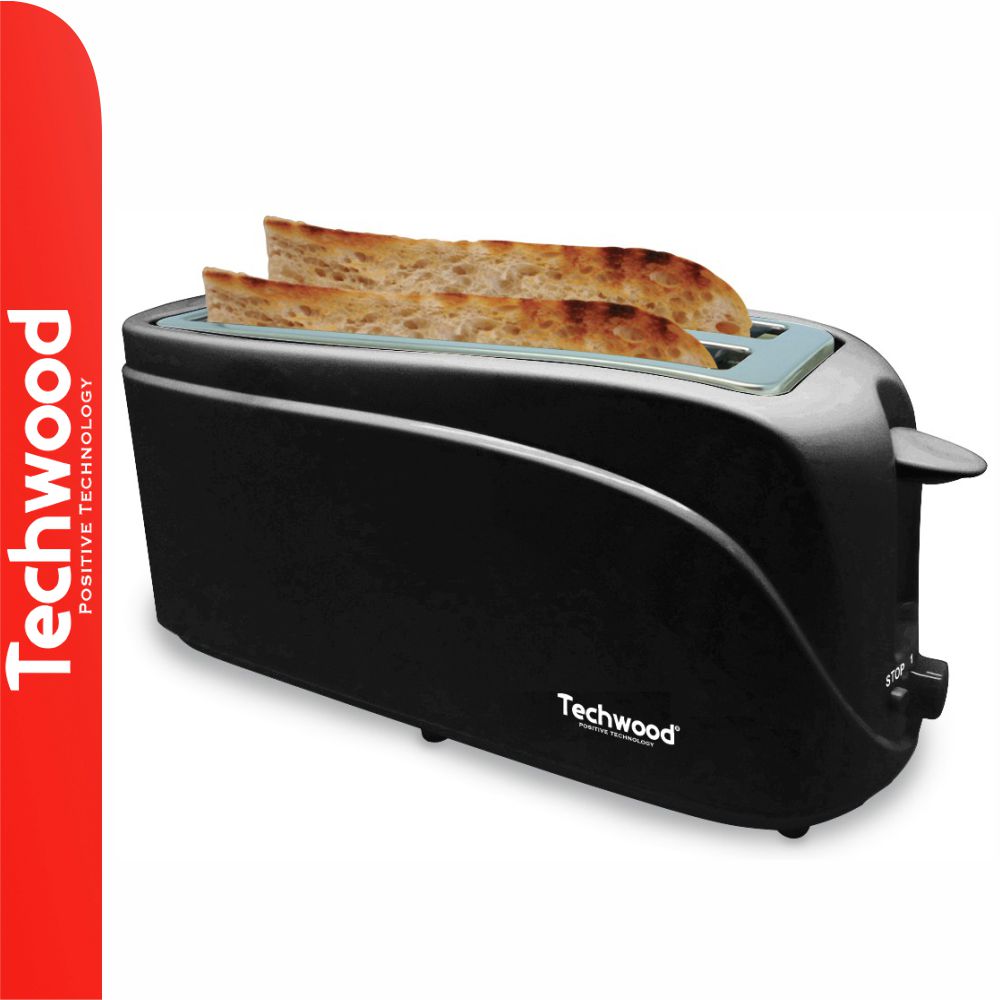 TGP-506 Torradeira 2 Ranhuras Compridas 1300W Preta TECHWOOD