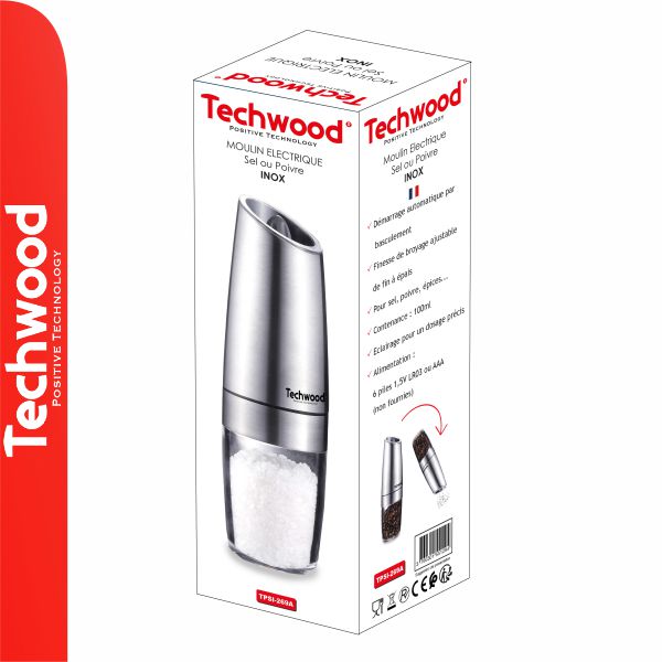 TPSI-269A Moinho Eléctrico Aço Inoxidável Techwood