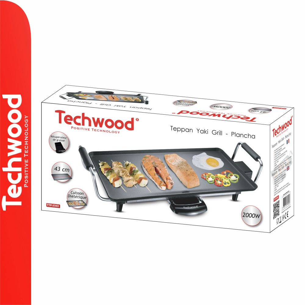 TTP-2343 Grelhador Elétrico 2000W TECHWOOD