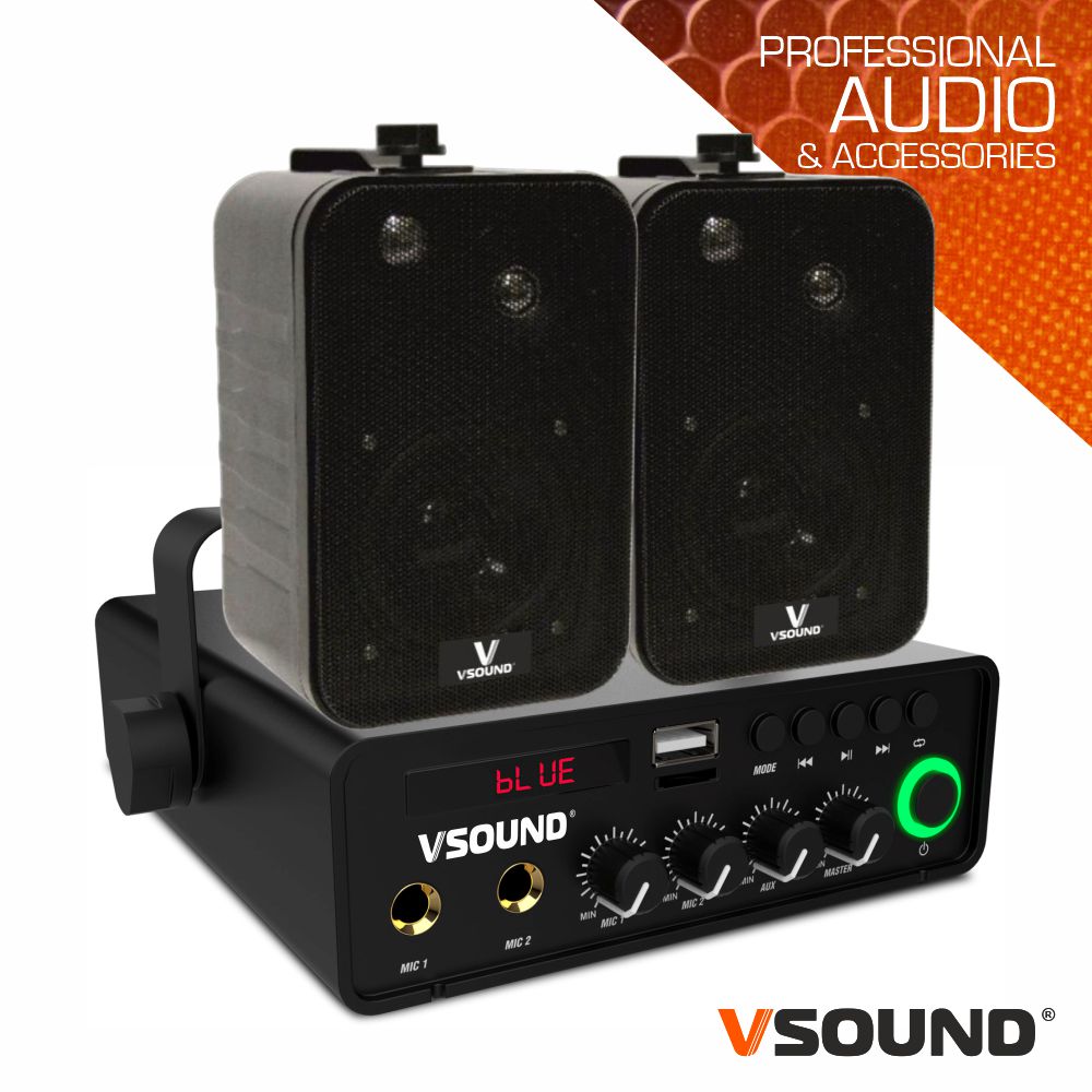 Sistema de Sonorização 60W 12/230V 20m2 VSOUND