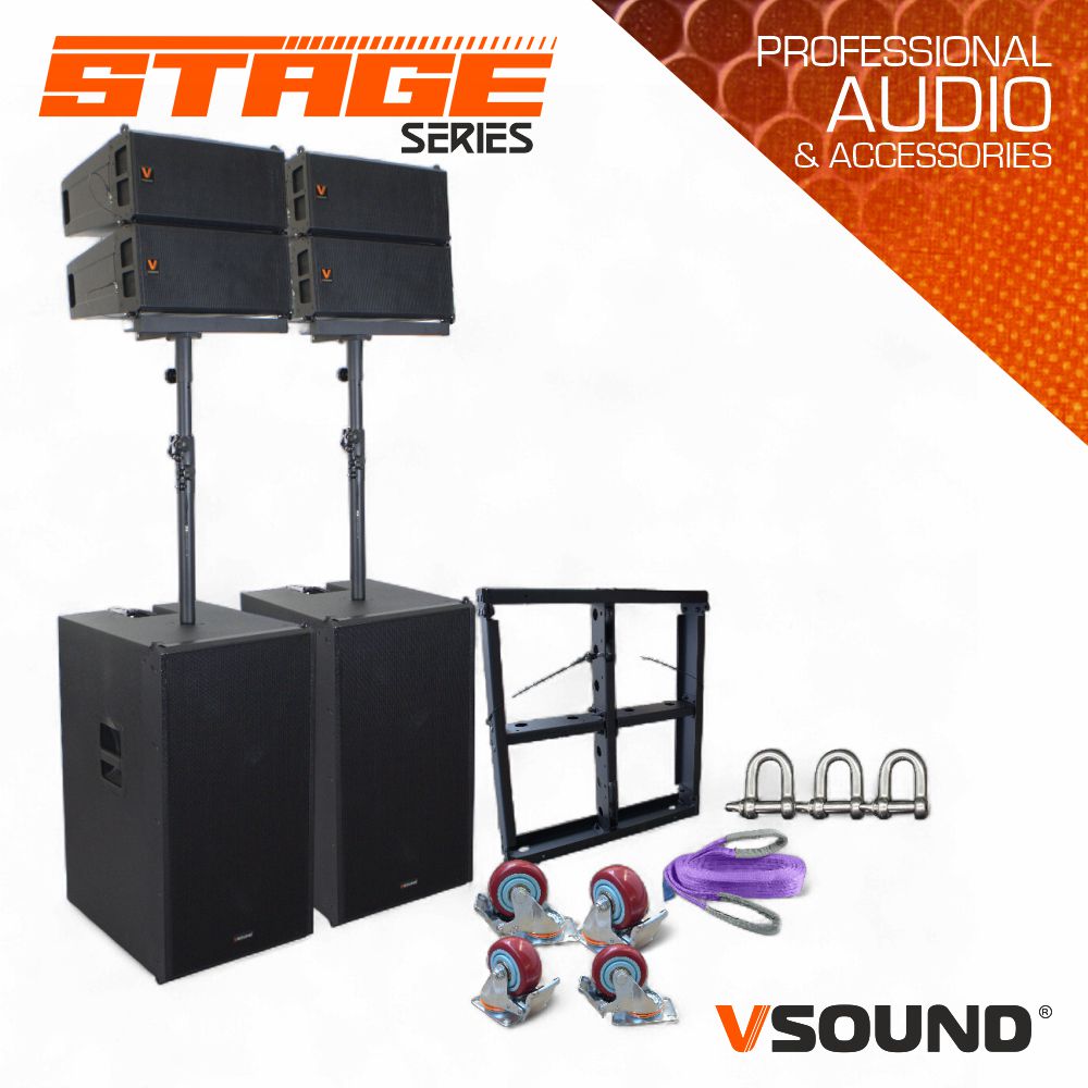 Sistema Som Amplificado P/ Palco Stage Series 9200W VSOUND