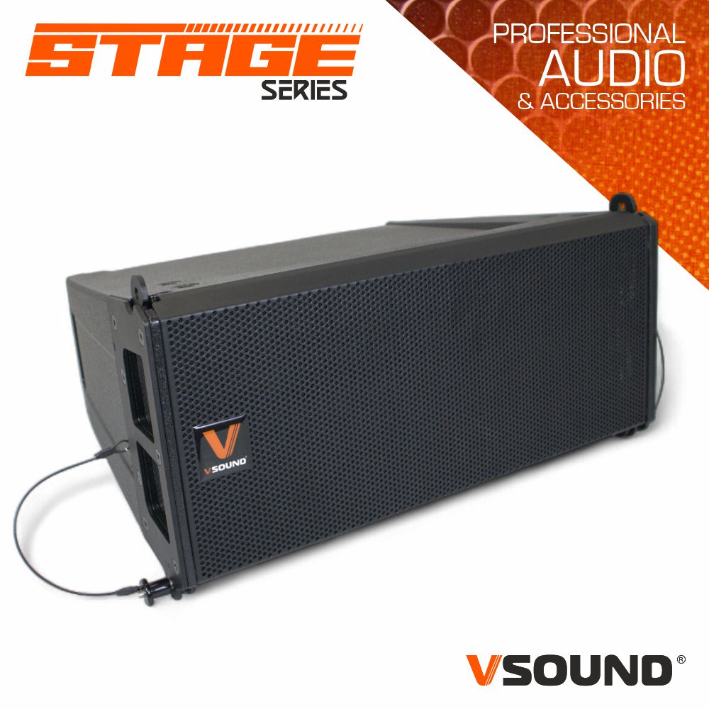 Coluna Ativa 2x6.5" P/ LINE-ARRAY c/ DSP/RJ45 800W VSOUND