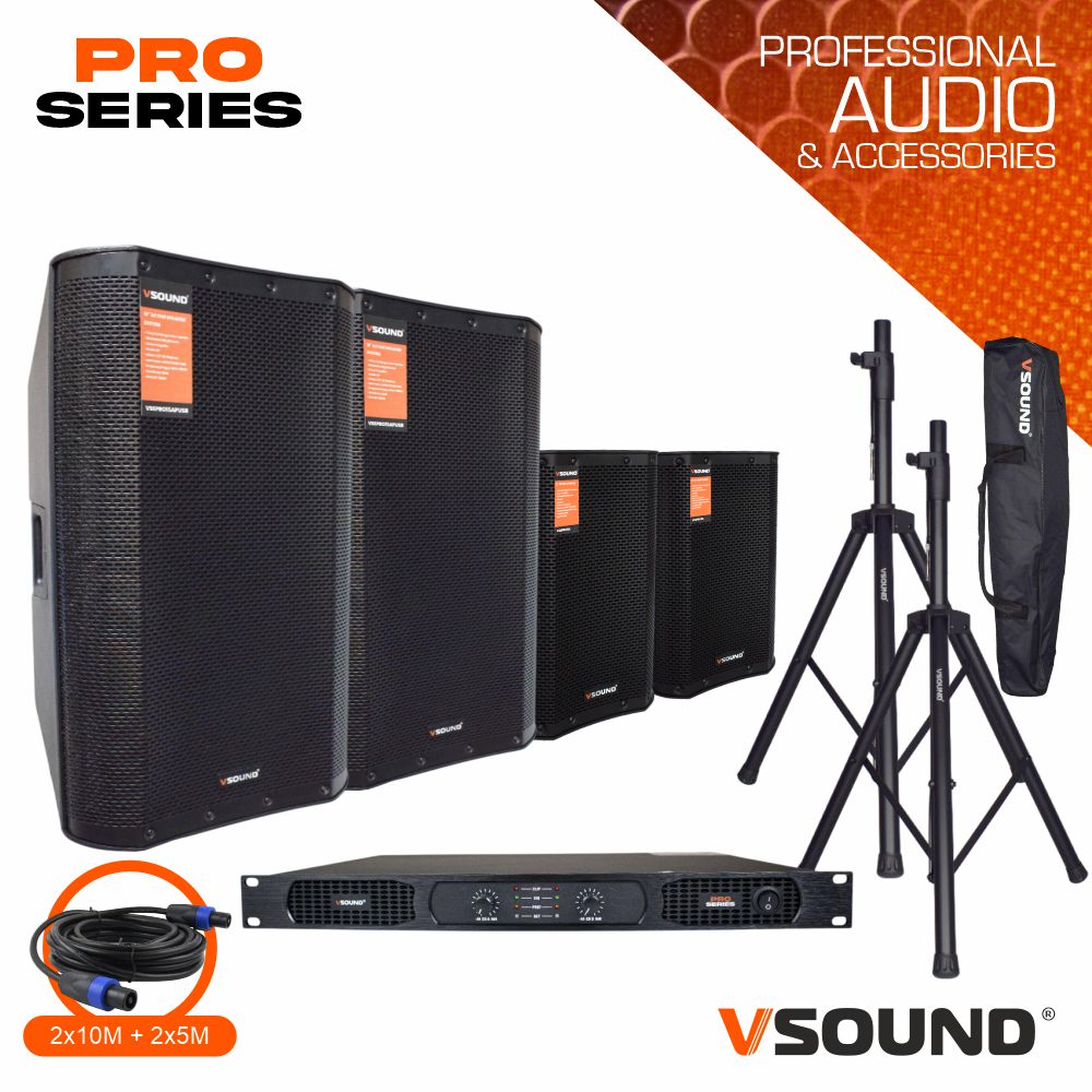 Sistema de Som Amplificado 2000W VSOUND