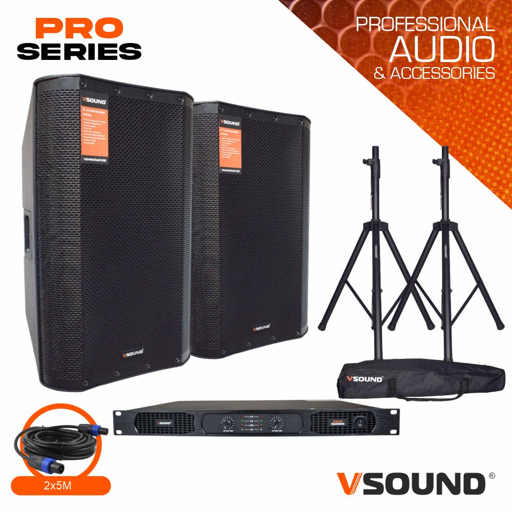 Sistema de Som Amplificado Pro Series 1400W VSOUND