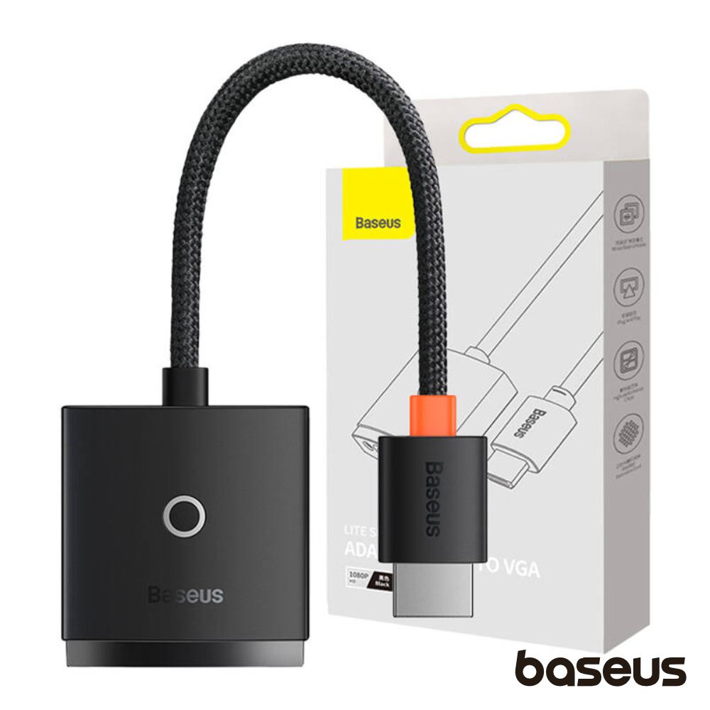 Cabo Adaptador HDMI Macho / VGA Fêmea BASEUS