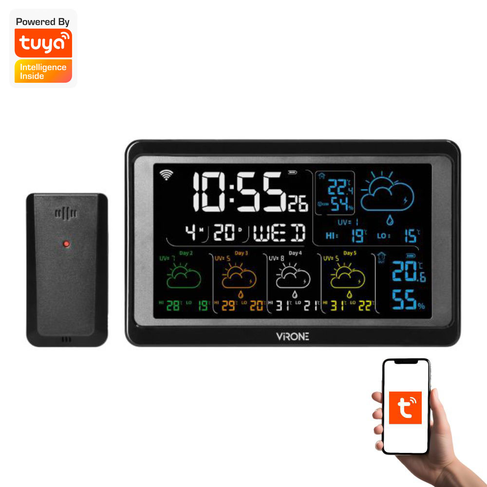 Estação Meteorológica S/ Fios C/ Wi-Fi VIRONE