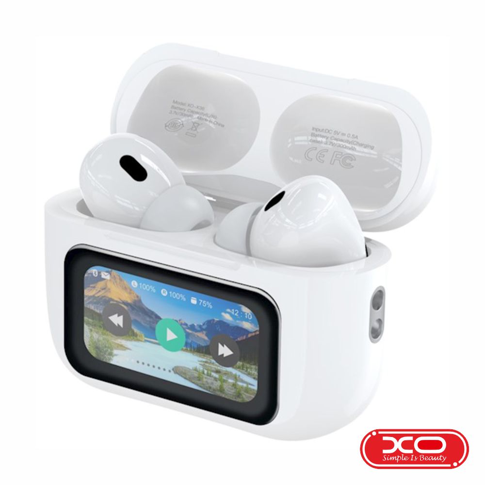 Auriculares C/ Display TWS ANC+ENC BT 5.4 Branco XO