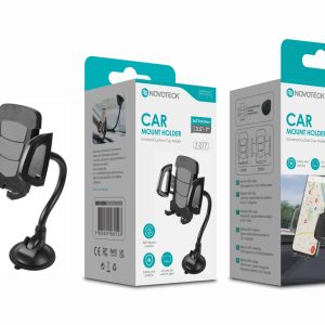 Suporte de Carro Multifuncional Novoteck Z-017 – 3 em 1, Rotação 360º, para Para-Brisa/Console/Saída de Ar, para Telemóveis 3.5'-6.5