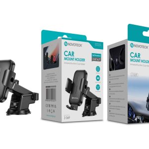Suporte de Montagem de Sucção para Telemóvel NOVOTECK Z-069 - Universal, Rotação 360º, para Dispositivos 3.5"-6.7"