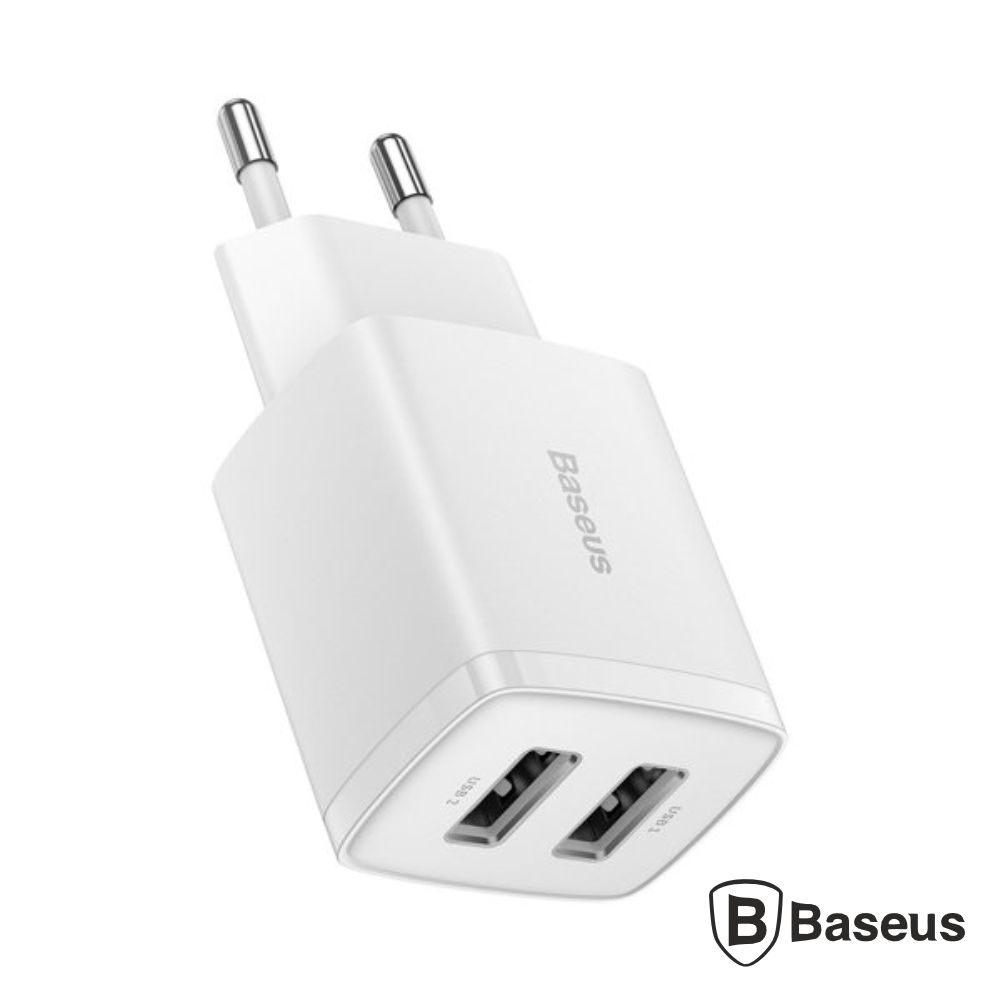 CCXJ010202 Alimentador Comutado 2xUSB-A 10.5W Branco BASEUS