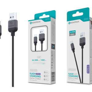 Cabo Type-C Negro 5A 50W 1M S-057 Silicone TPE