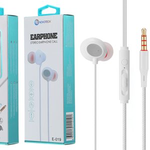 E-019 Auriculares Com Micro Branco