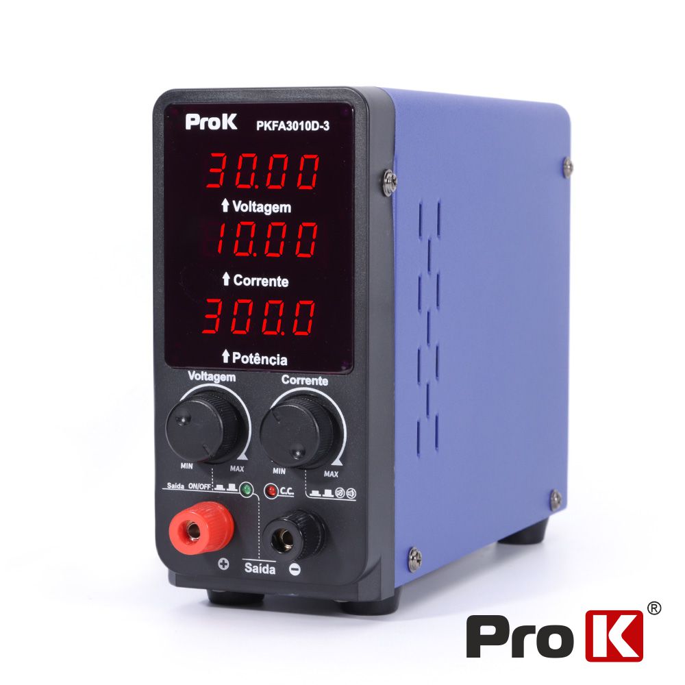 Fonte De Alimentação Digital 300W 0-30V / 0-10A PROK