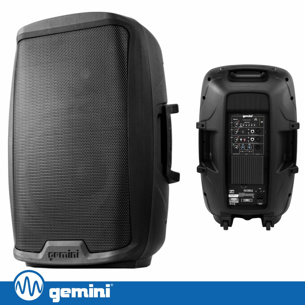 Coluna Amplificada 15" 2000W USB/SD/AUX/BT/TWS GEMINI