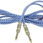 Classic Braided Guitar Lead Blue/White 3.0m