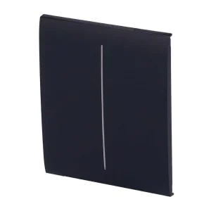 Painel Tátil para Interruptor de Luz Duplo Preto