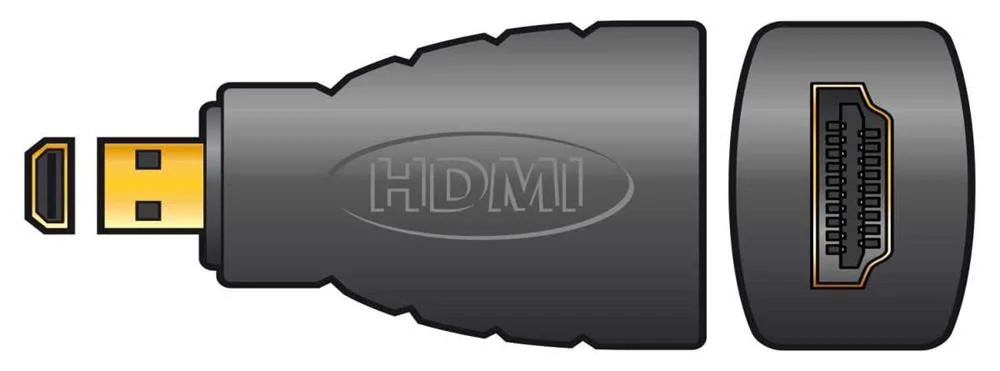 Adaptador de Tomada Hdmi para Microplugue Hdmi