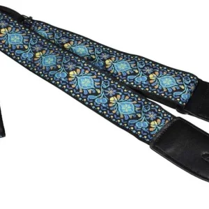 Correia de Guitarra Deluxe Floral Azul