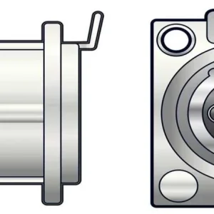 Neutrik Nc3fd-L-1 Conector Xlr Preto, Prateado