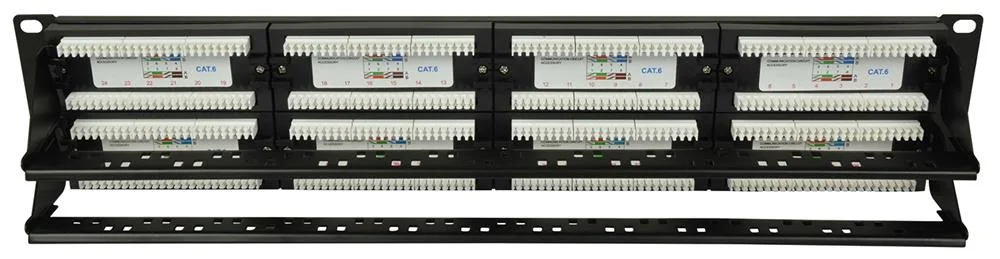 Painel de Patch de 48 Portas Cat6 Idc 2u + Gerenc.