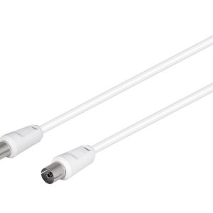 Cabo Antena Macho Para Femea Branco 5.0m