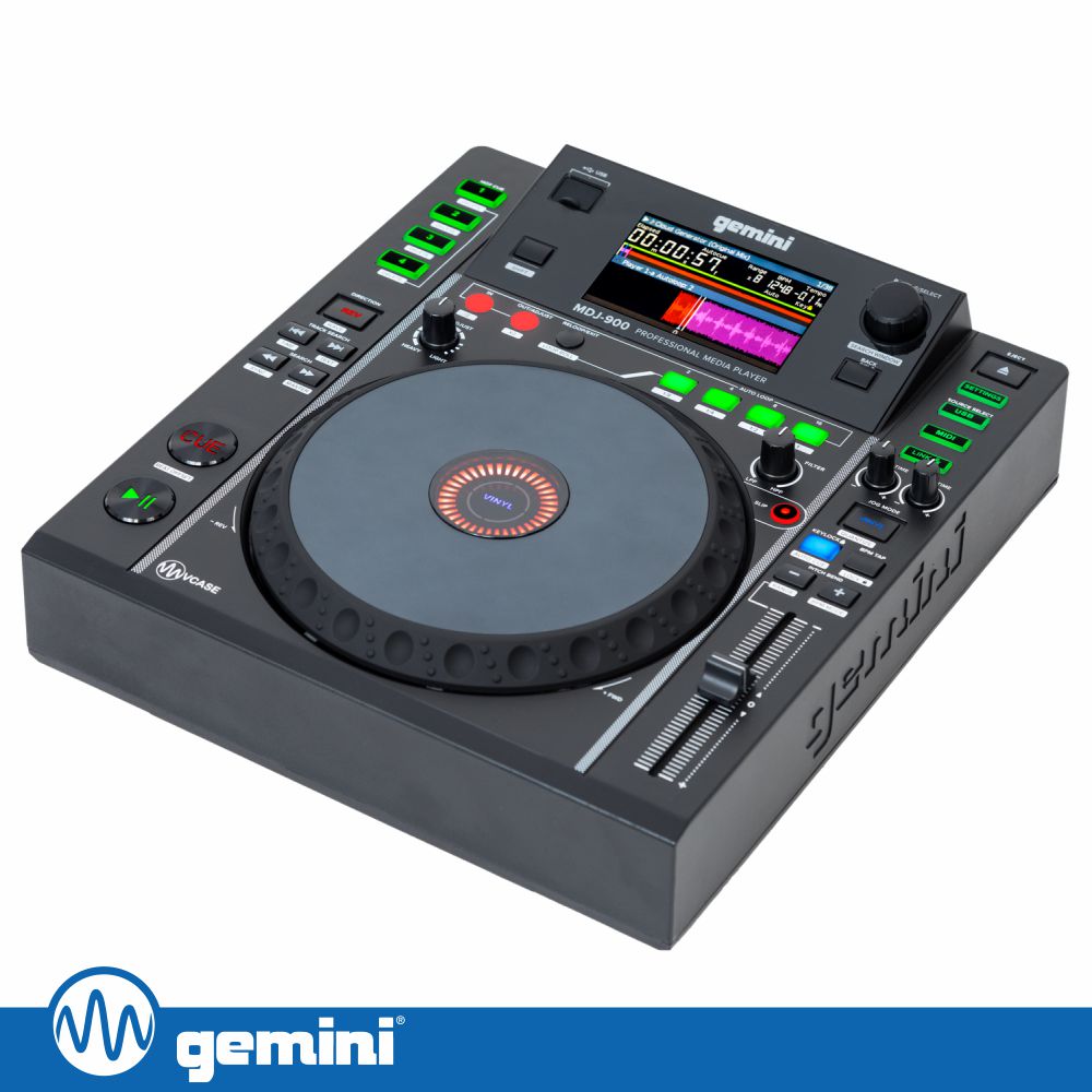 Leitor DJ Profissional C/ LCD USB/RJ45 Link GEMINI