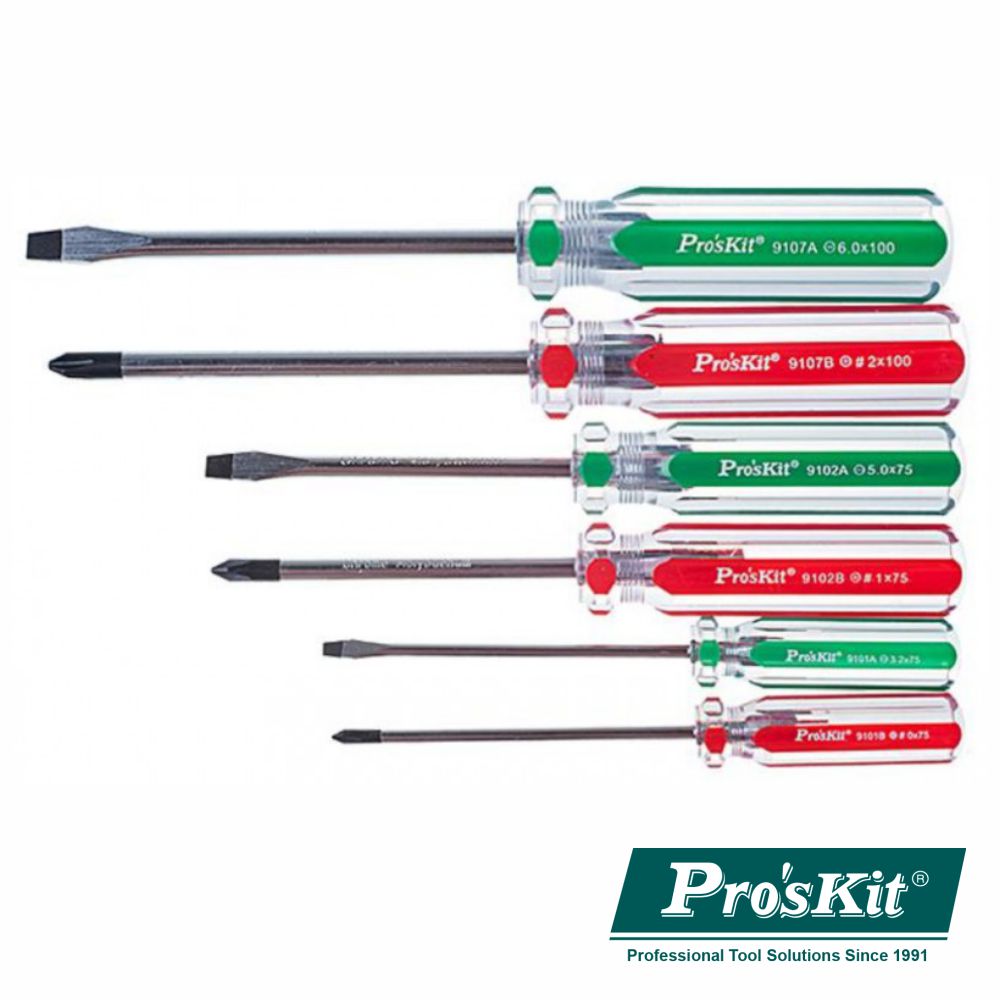 Conjunto de 6 Chaves Fendas/Philips PROSKIT