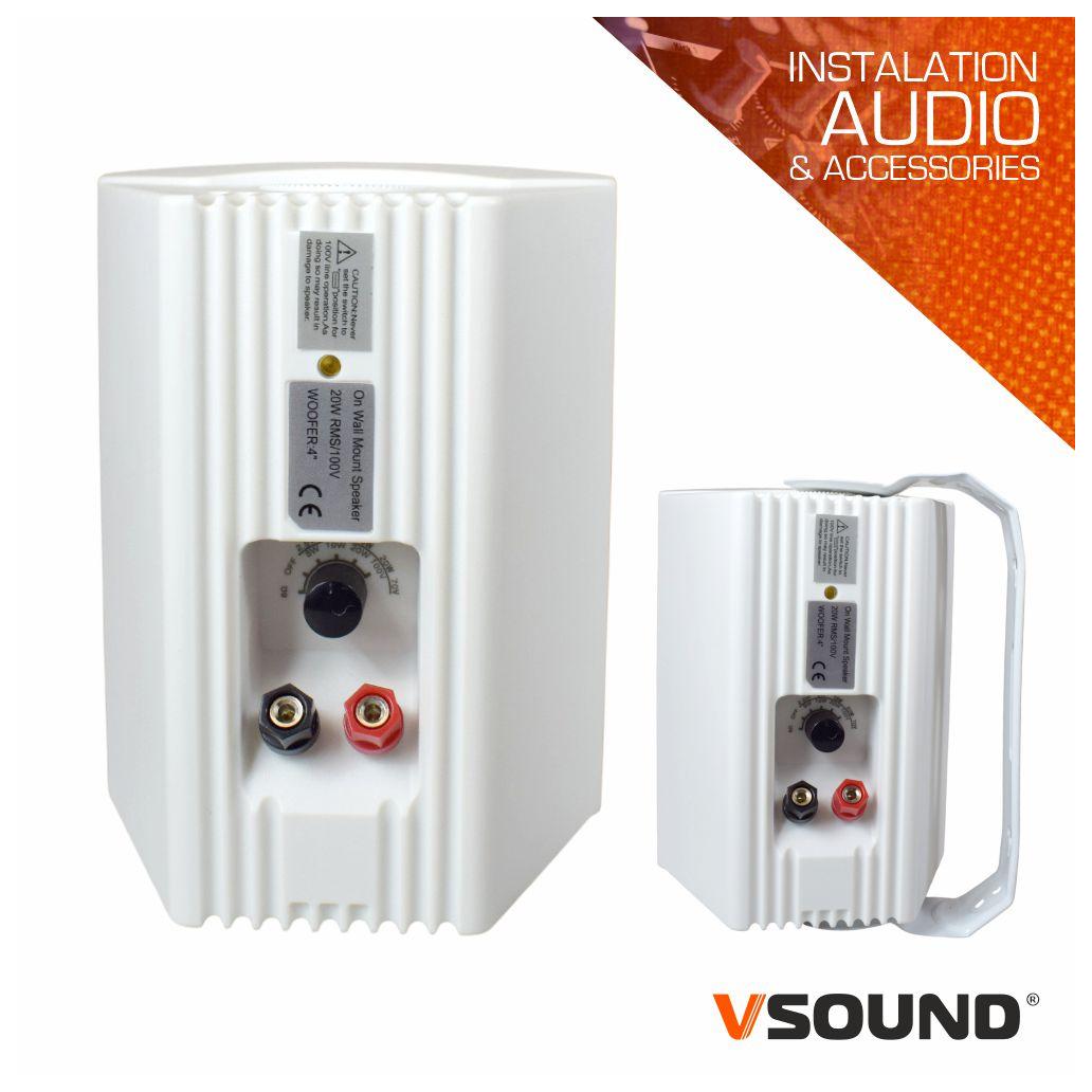 VSS420W Coluna 8 Ohm 100v Abs 4 40W Branca VSOUND - Image 2