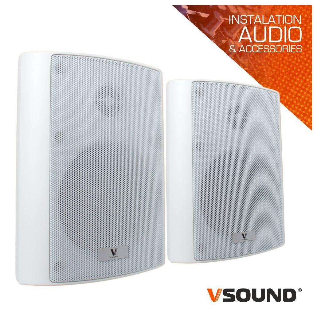 VSS420W Coluna 8 Ohm 100v Abs 4 40W Branca VSOUND