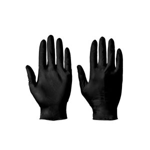 GL897XL Luvas nitrilo XL s/ pó - pretas - 100 un.