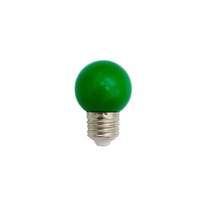 Lâmpada LED E27 G45 1w Verde