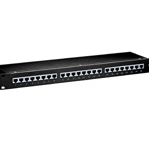 Patch Painel Cat.6 Equip 24-Port 19 Inch 1u Preto