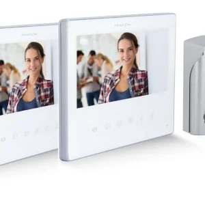 Videoporteiro Com 2 Ecrãs 7'' Ultra Slim Branco