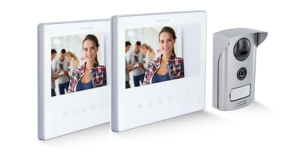 Videoporteiro Com 2 Ecrãs 7'' Ultra Slim Branco