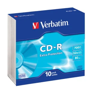 Verbatim Cd-R 52x 700mb 80min Extra Prot Caixa Sl.