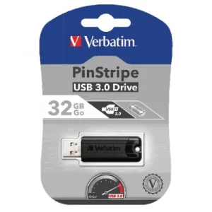 Pen Verbatim 32gb Pinstripe Usb 3.0 Black