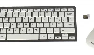 Teclado e Rato Sem Fios Tacens Levis Branco