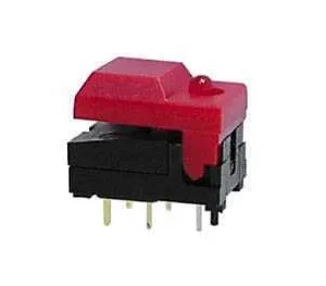 Interruptor Teimoso Preto Tecla - Verde