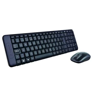 Teclado e Rato Sem Fios Logitech Mk220 Preto