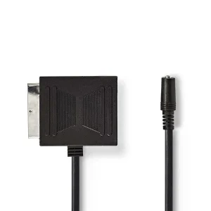 Adaptador Scart Macho para Femea com Jack 3.5