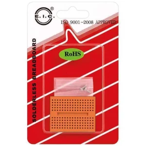Placa Breadboard 170 Contatos 46x36mm Laranja