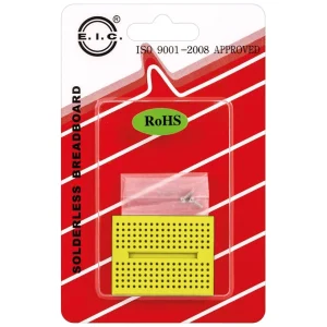 Placa Breadboard 170 Contatos 46x36mm Amarelo