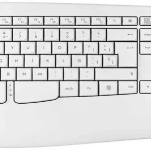 Teclado Phoenix K201 Ergonomico Inalambrico Blanco