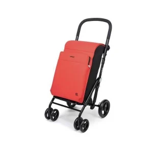 Carro de Compras Plegável 4 Rodas com Freno