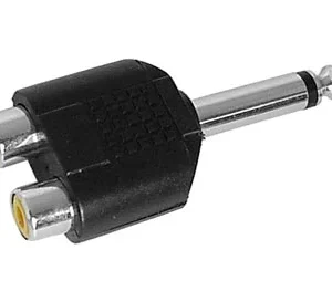 Rca Dual Fêmea para Jack Mono Macho 6.35mm